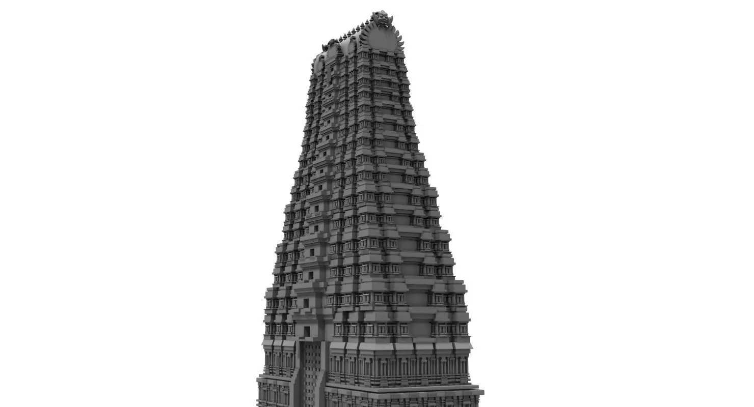 hindu temple 3d model  3D model_0