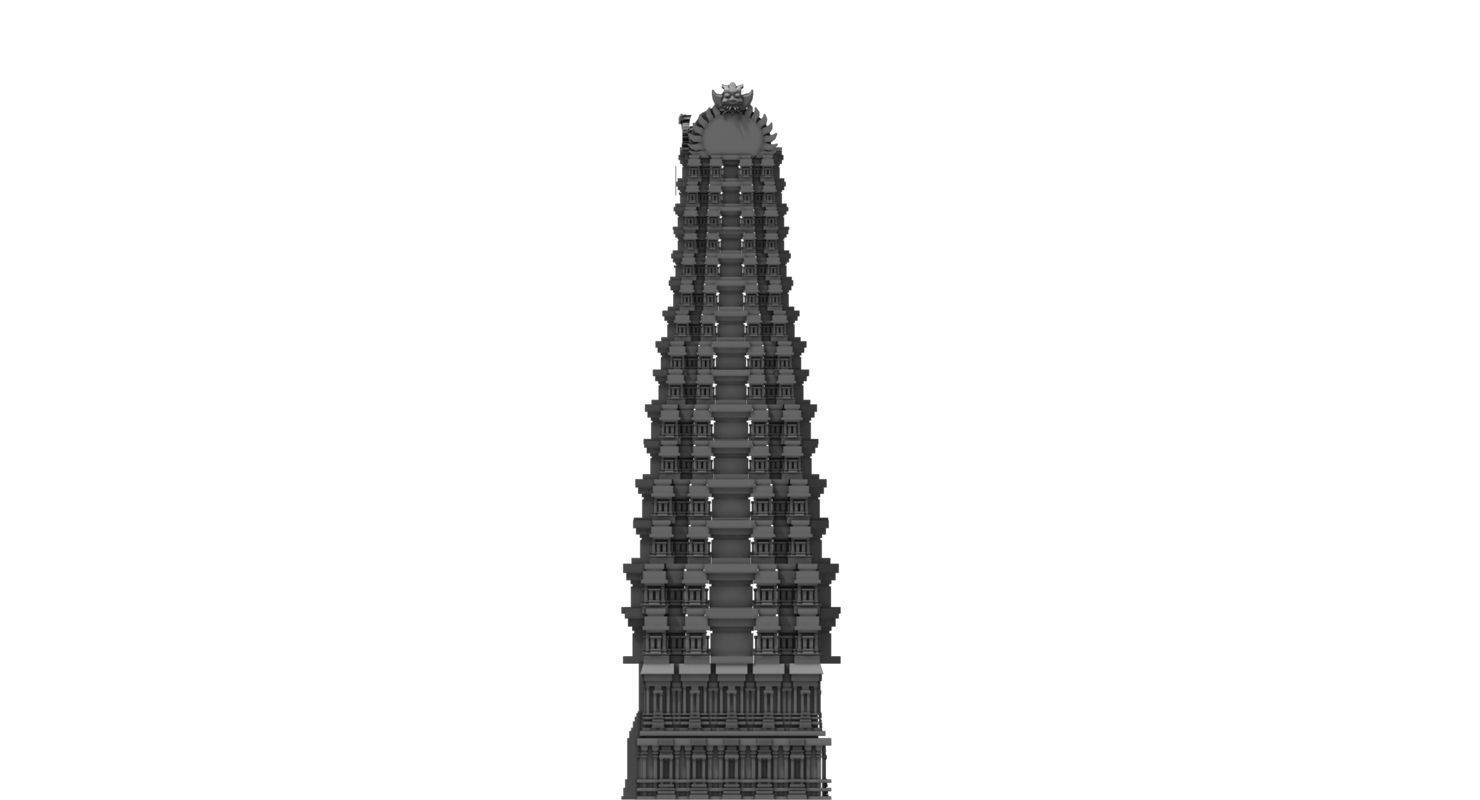 hindu temple 3d model  3D model_5