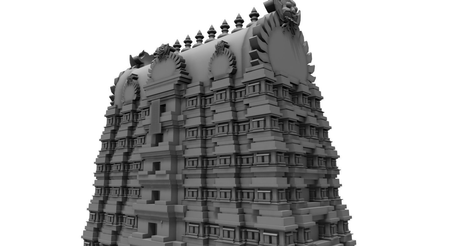 hindu temple 3d model  3D model_7