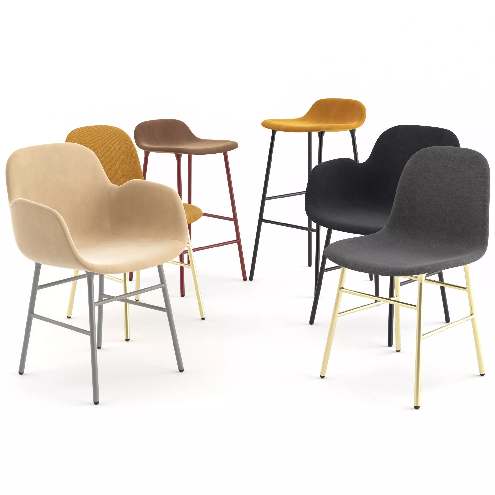 Form chairs collection by Normann Copenhagen 3D model_0