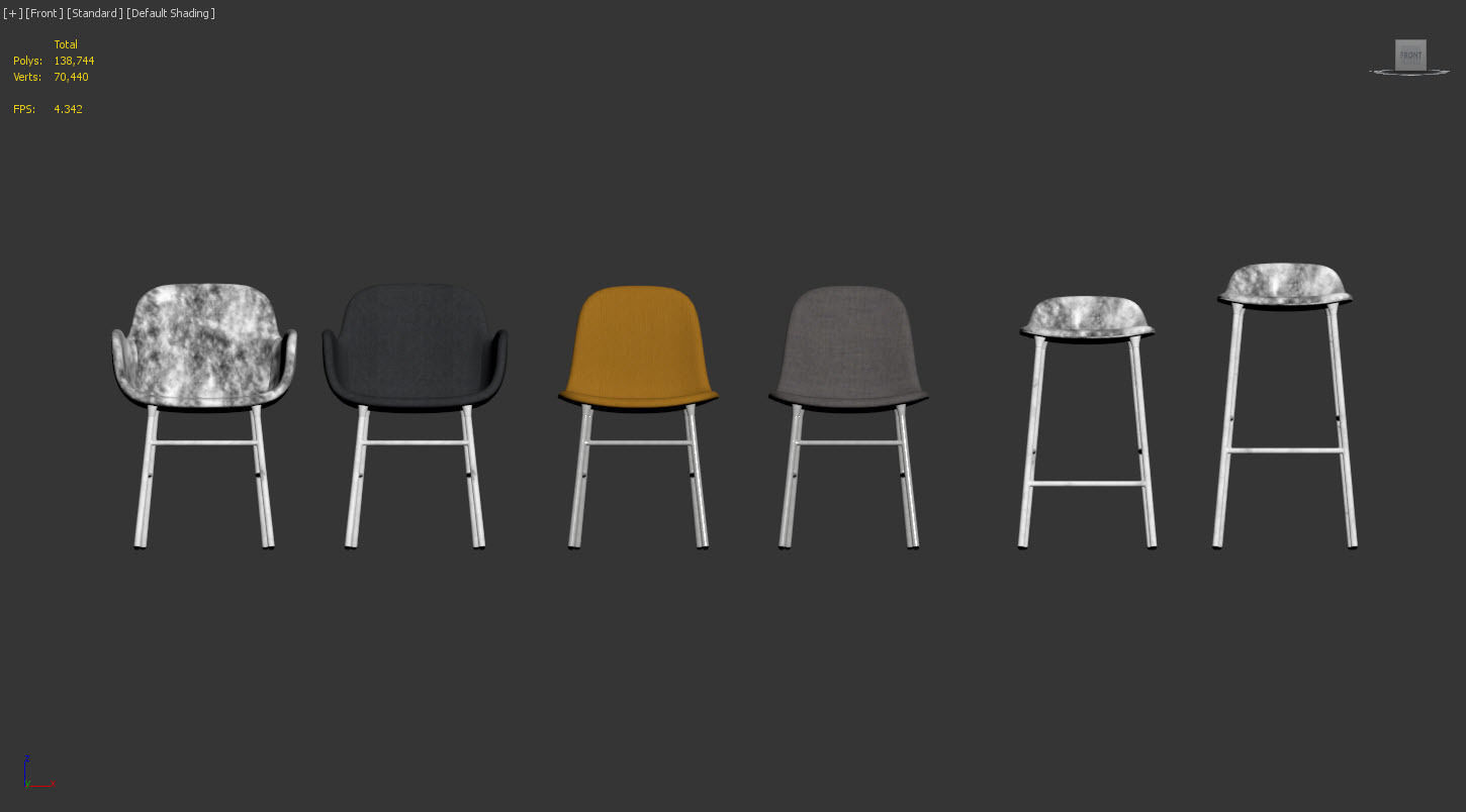 Form chairs collection by Normann Copenhagen 3D model_7