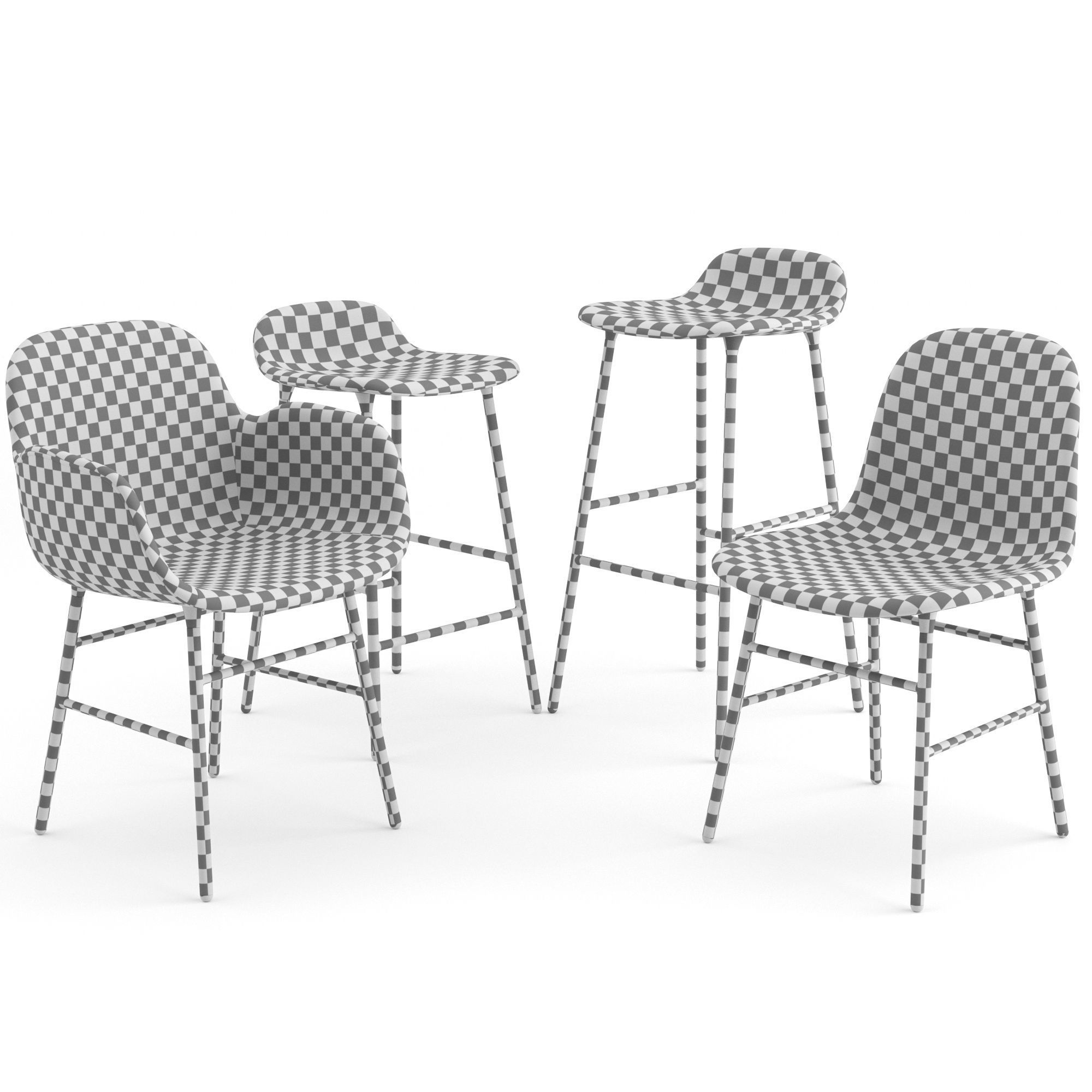 Form chairs collection by Normann Copenhagen 3D model_5