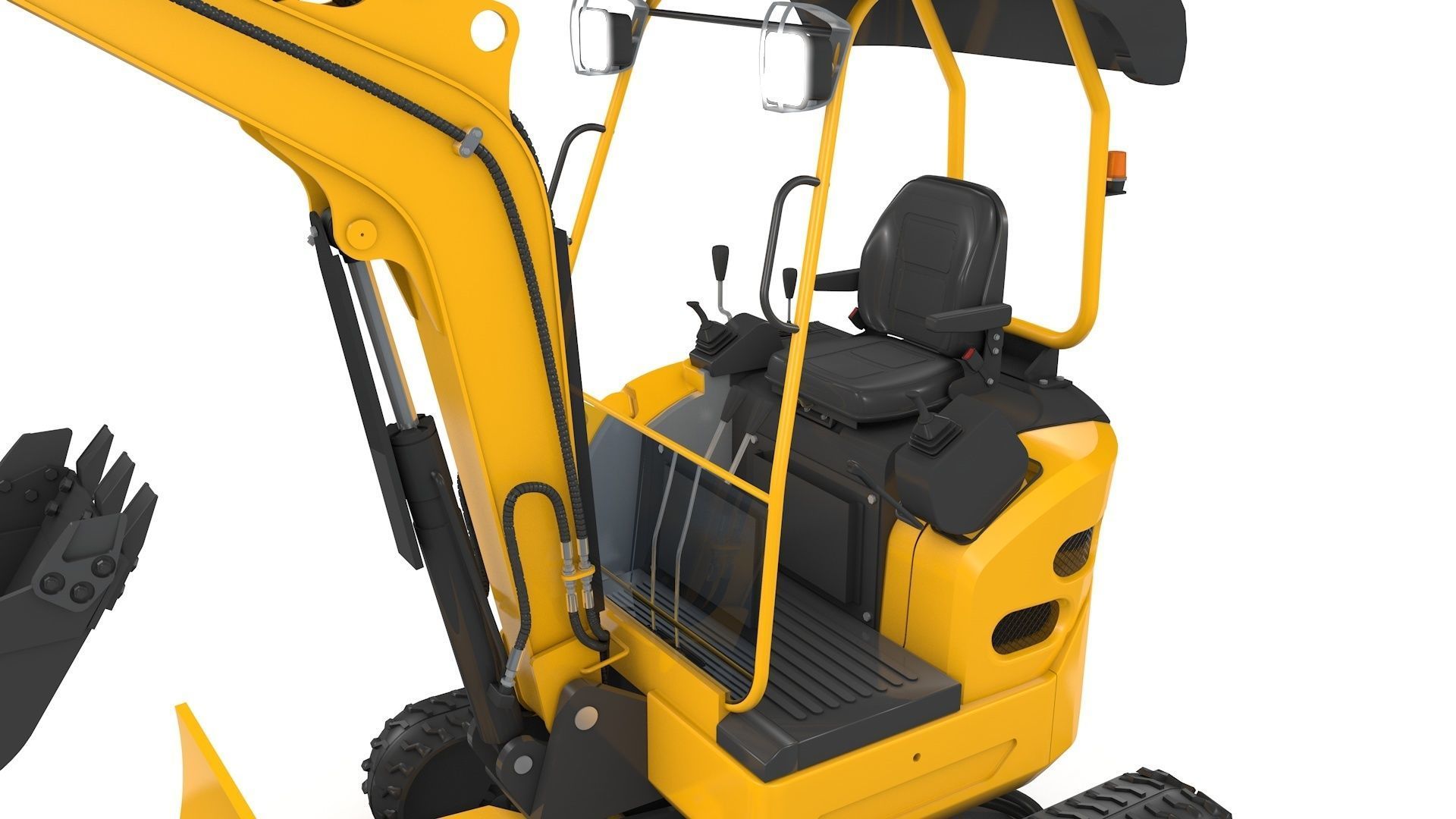 Excavator Mini Loader 3D model_6