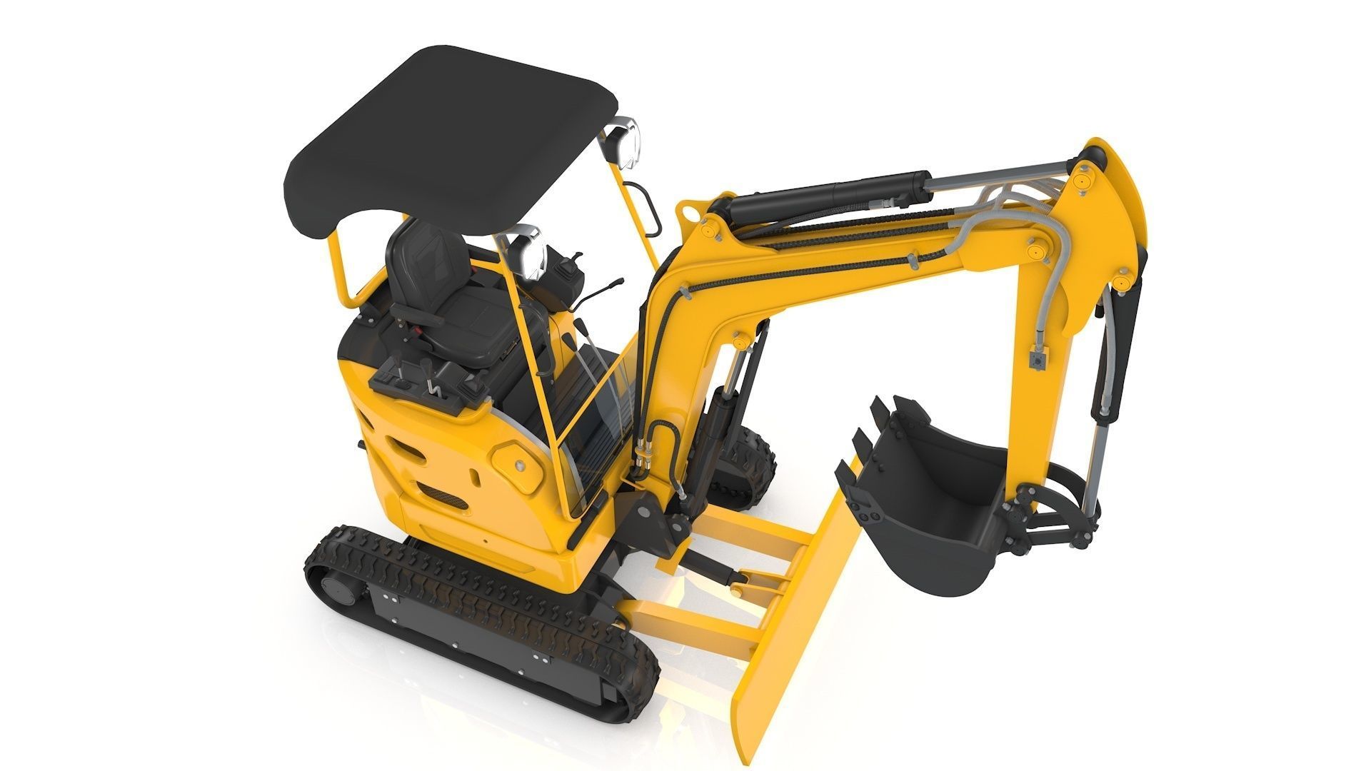Excavator Mini Loader 3D model_4