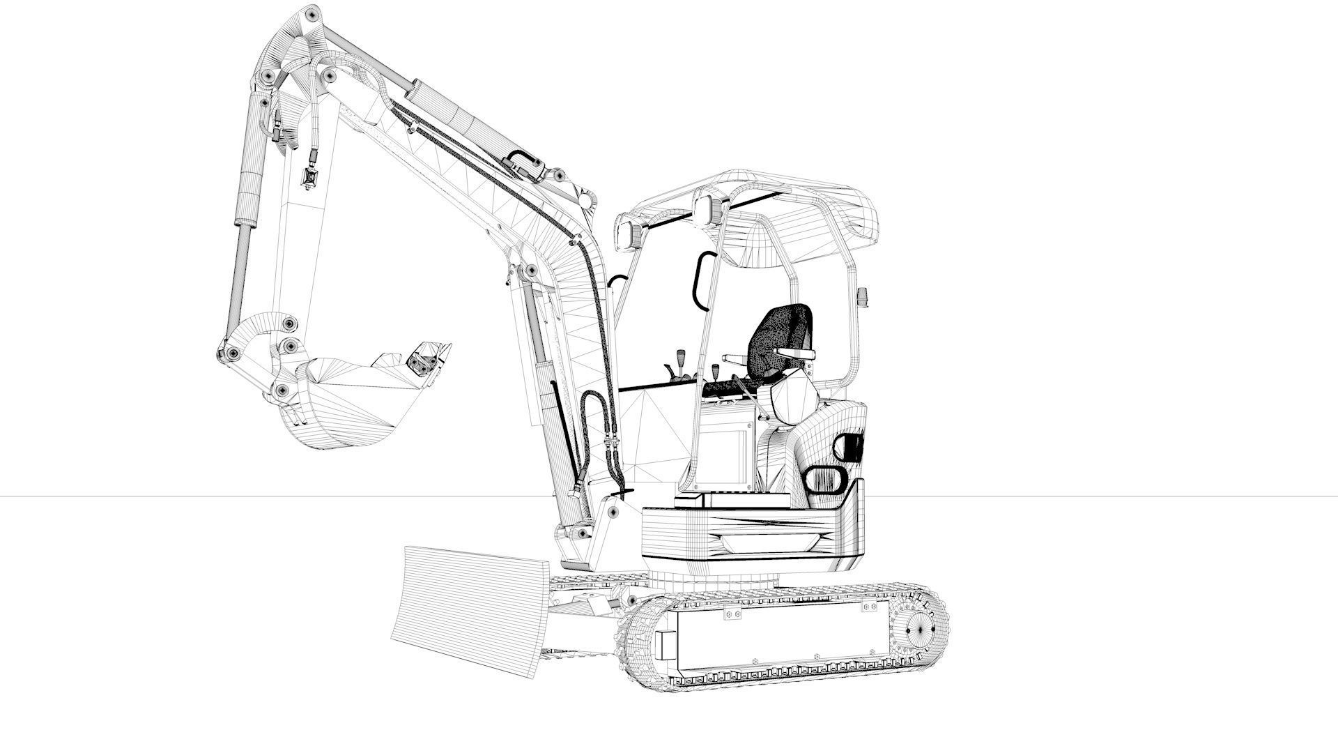 Excavator Mini Loader 3D model_44