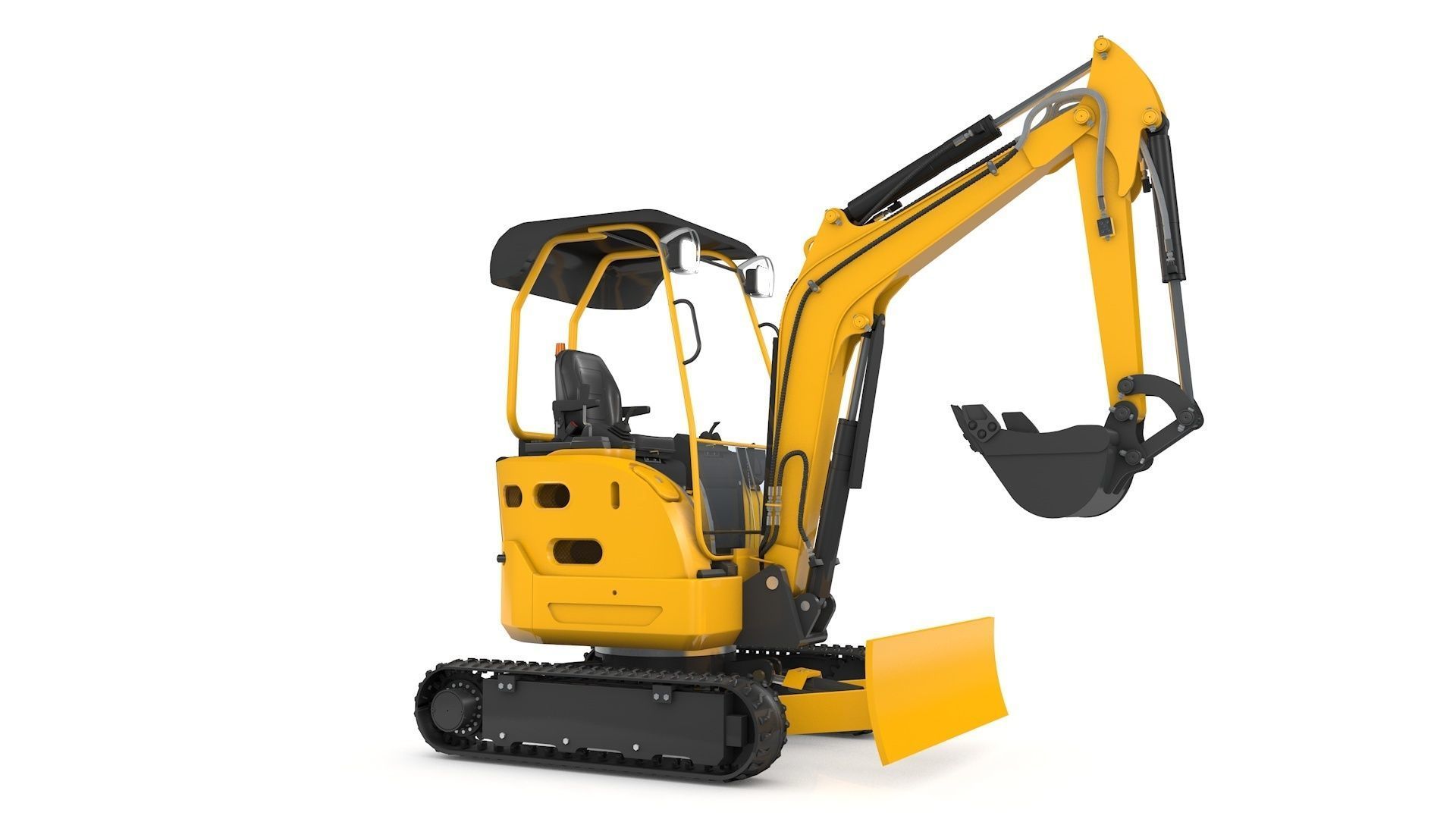 Excavator Mini Loader 3D model_3