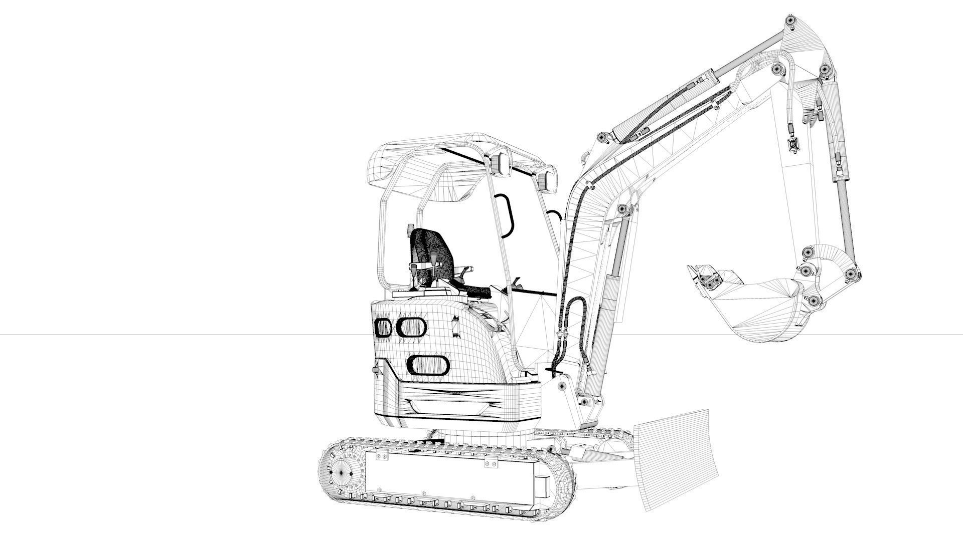 Excavator Mini Loader 3D model_45