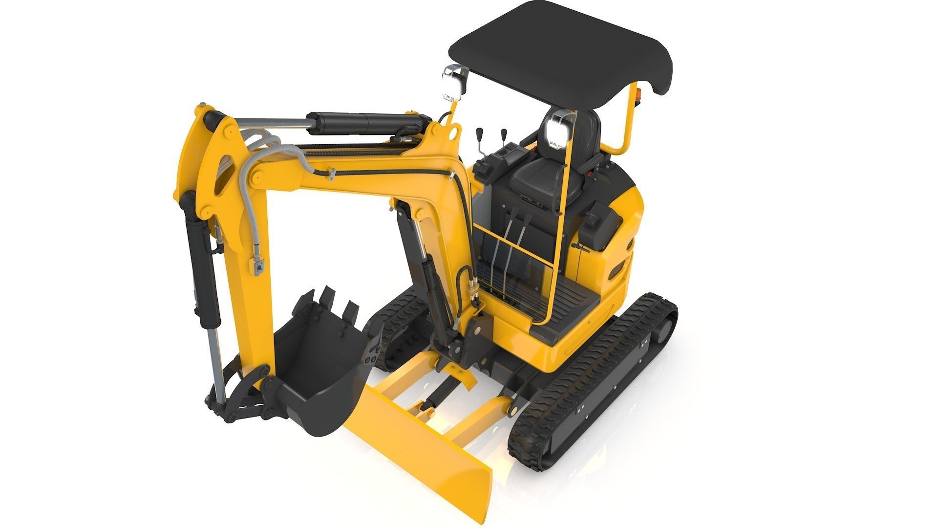 Excavator Mini Loader 3D model_10