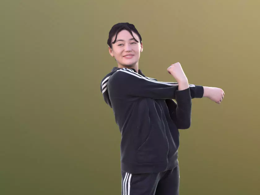 Francine 10334 - Standing Sport Girl Low-poly 3D model