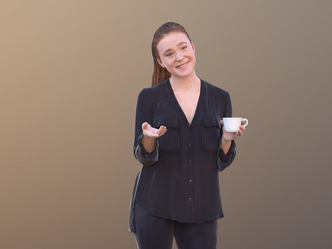Nelly 10329 - Standing Business Woman Low-poly 3D model