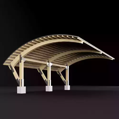 Modern wooden carport 3 outdoor parking canopy and pergola