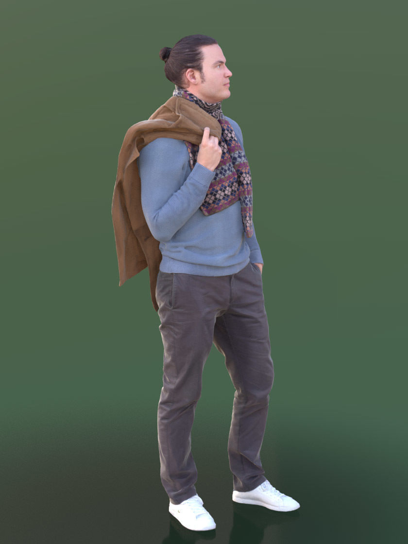 Marcel 10306 - Standing Casual Man Low-poly 3D model_2