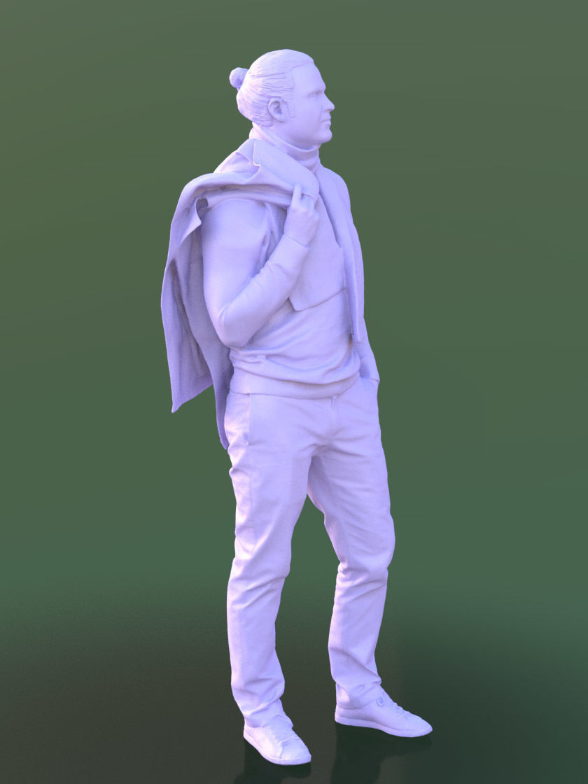 Marcel 10306 - Standing Casual Man Low-poly 3D model_4