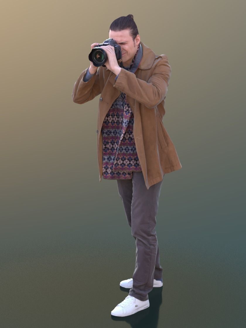 Marcel 10303 - Standing Photograph Low-poly 3D model_1