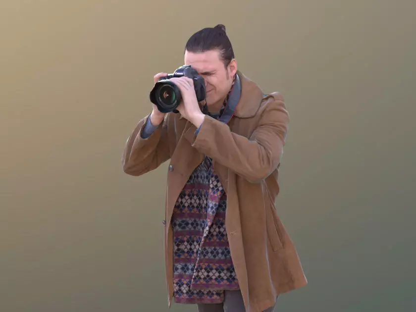 Marcel 10303 - Standing Photograph Low-poly 3D model_0