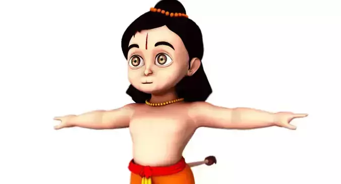 baby hanuman 3d model