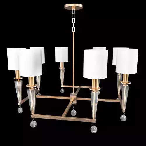 Crystorama Paxton 8 Light Polished Nickel Chandelier