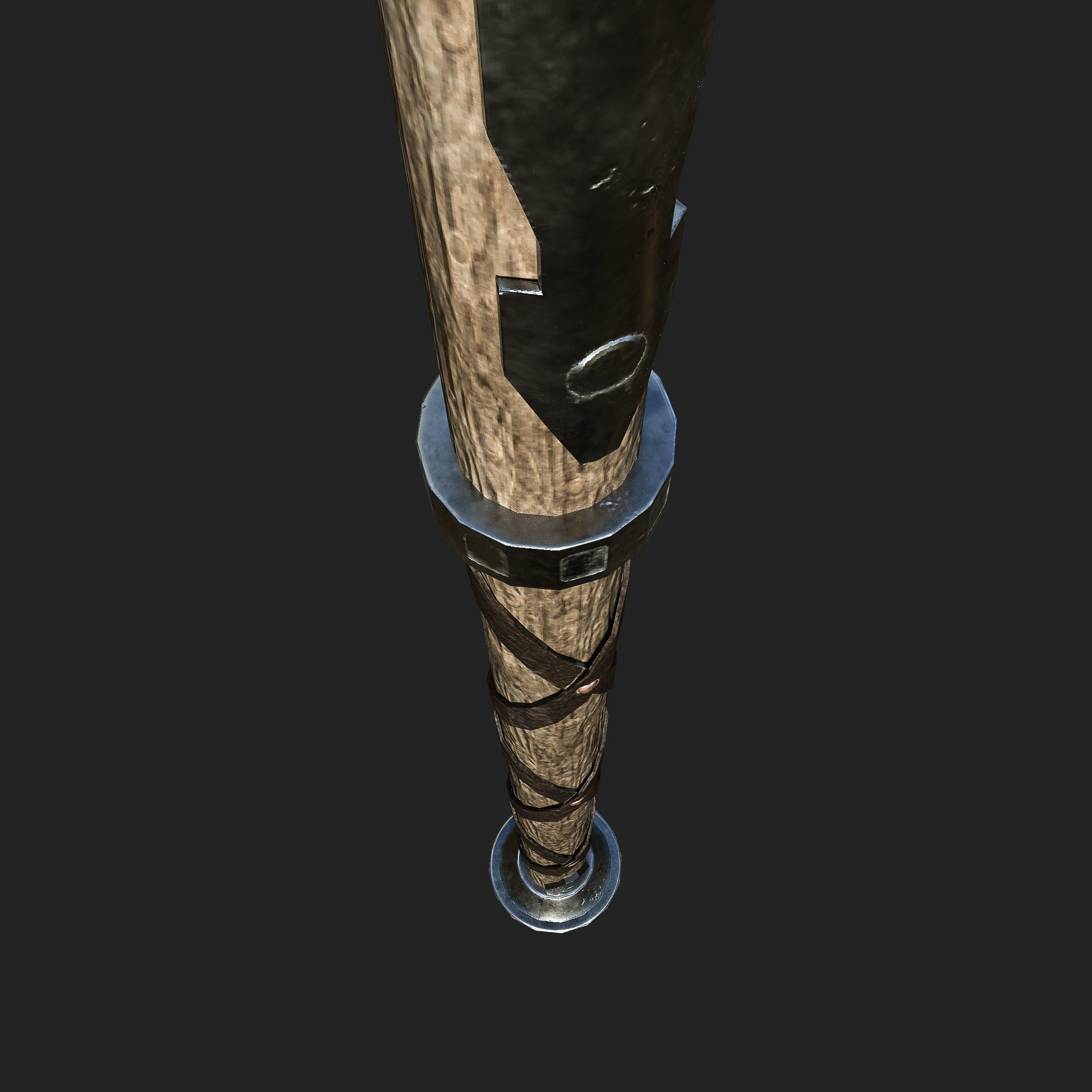 Celtic War Axe Low-poly 3D model_4