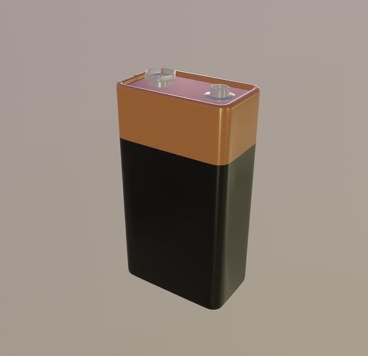 9 Volt Battery 3D model