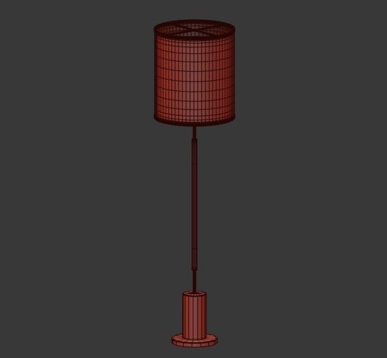 Cylinder Floor Lamp  Rejuvenation 3D model_11