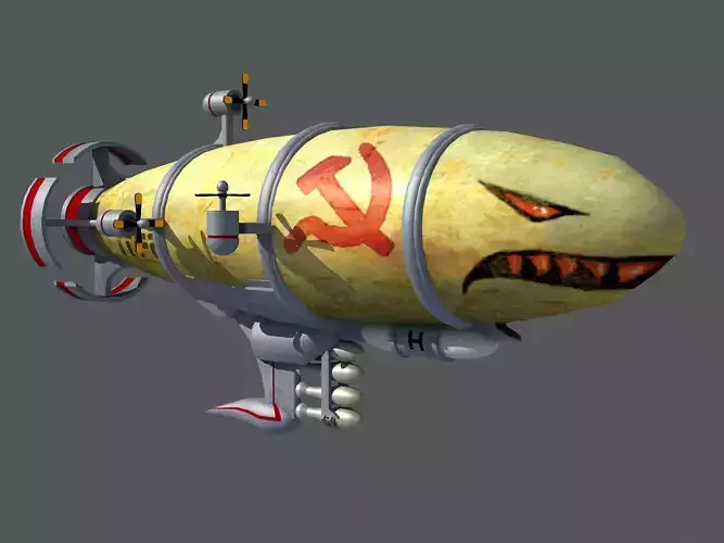 Red Alert Kirov Airship Low-poly 3D model