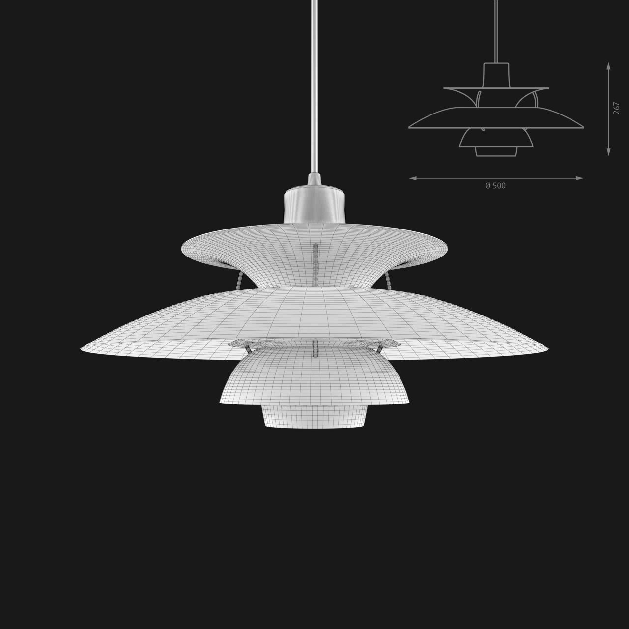 PH 5 Lamp - 8 Colors with IES - Louis Poulsen  - 3D Model 3D model_1