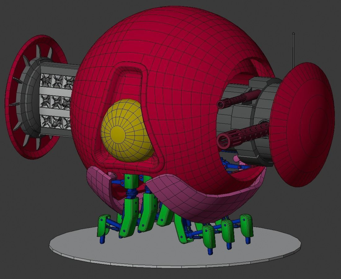 Scifi spider robor 3D model_5