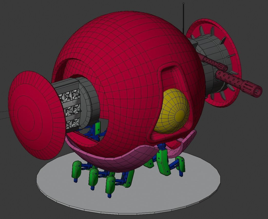 Scifi spider robor 3D model_7