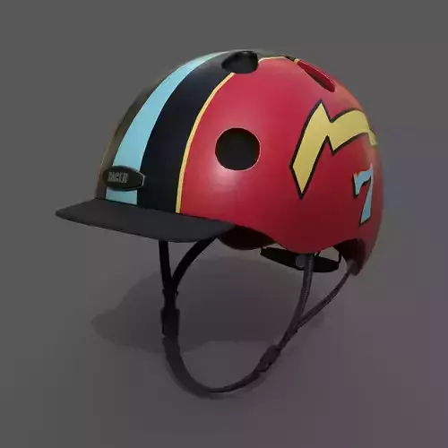 Helmet sport scifi human 3d low poly bike low poly 
