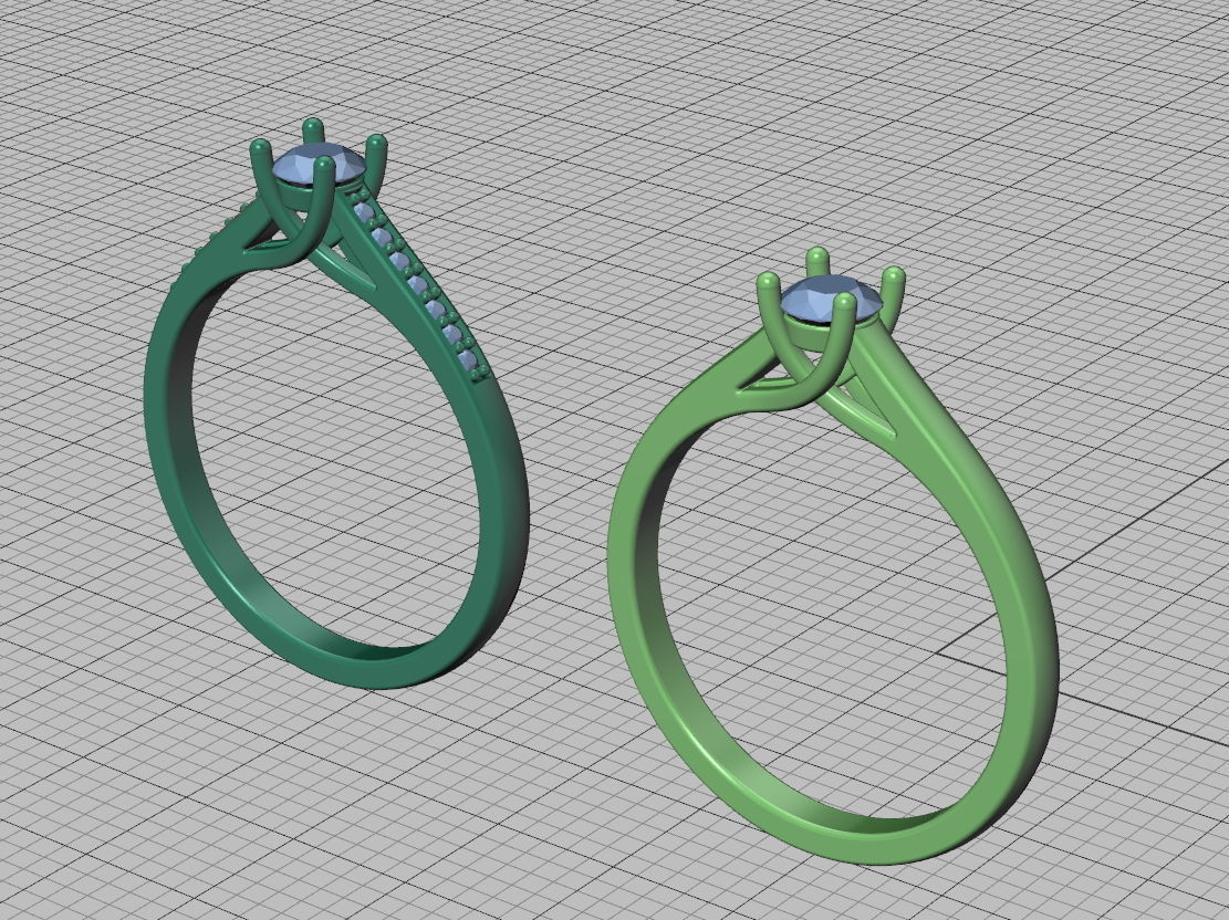  Solitaire Engagement ring Own design 3D print model 3D print model_18