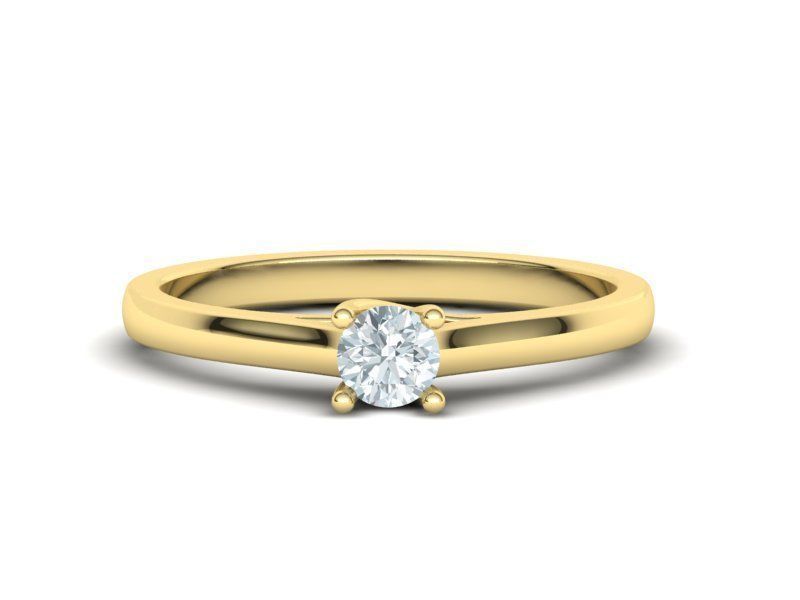  Solitaire Engagement ring Own design 3D print model 3D print model_14