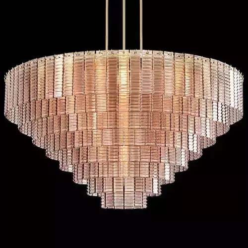 RH SIRENE ROUND CHANDELIER 52 Brass Clear Glass