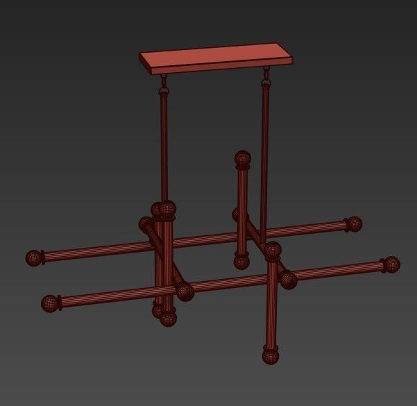 Jonathan Adler Milano 16 Light Chandelier 3D model_4