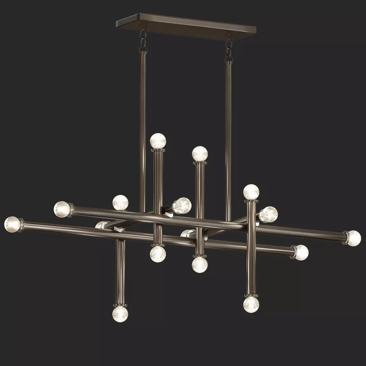 Jonathan Adler Milano 16 Light Chandelier 3D model_0
