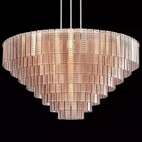 RH SIRENE ROUND CHANDELIER 52 Nickel Clear Glass