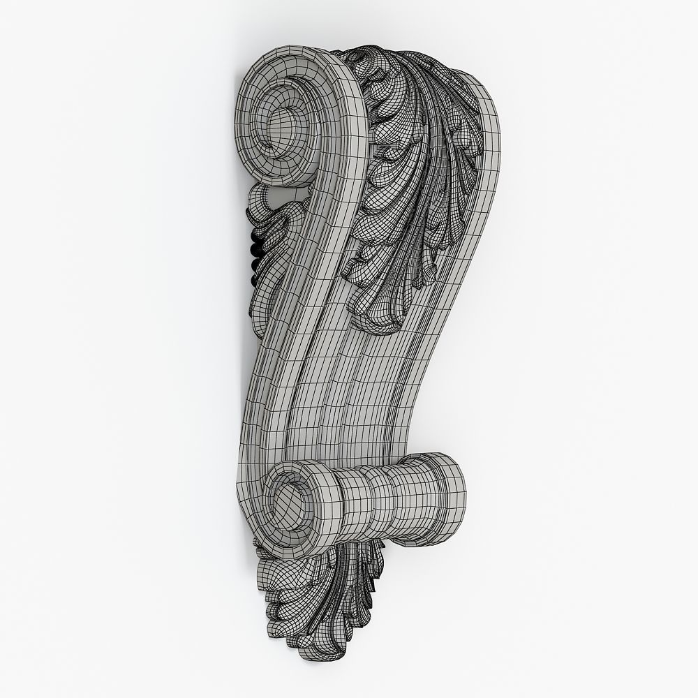 Decorative Corbel for cnc 3D model_1