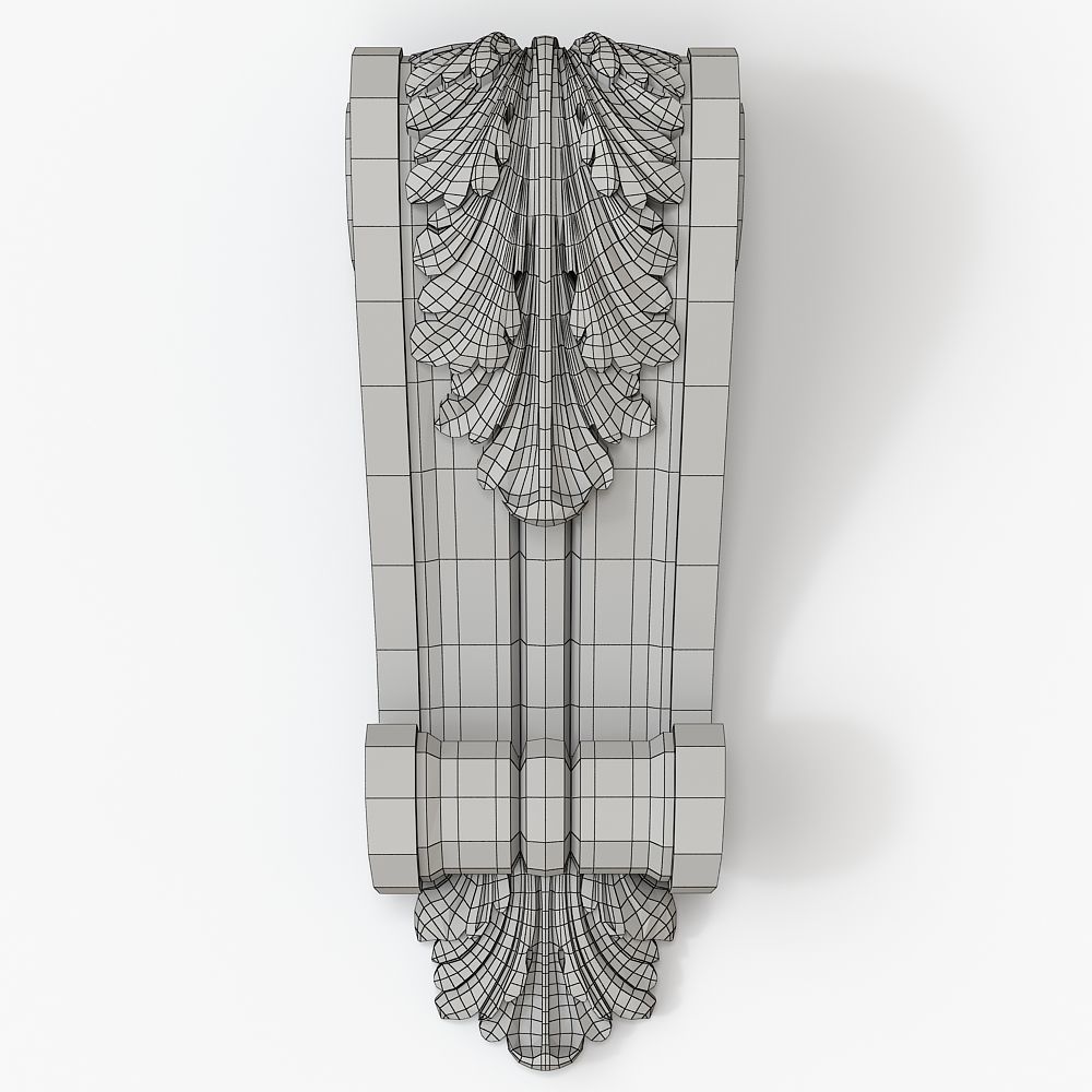 Decorative Corbel for cnc 3D model_4