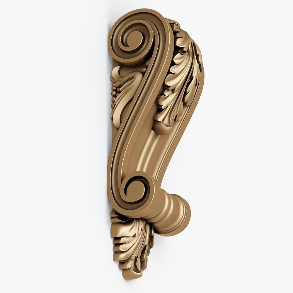 Decorative Corbel for cnc 3D model_7