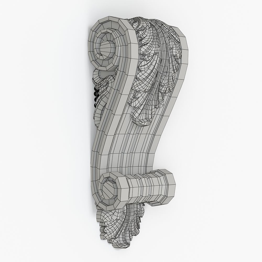 Decorative Corbel for cnc 3D model_2