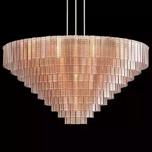 RH SIRENE ROUND CHANDELIER 65 Nickel Clear Glass