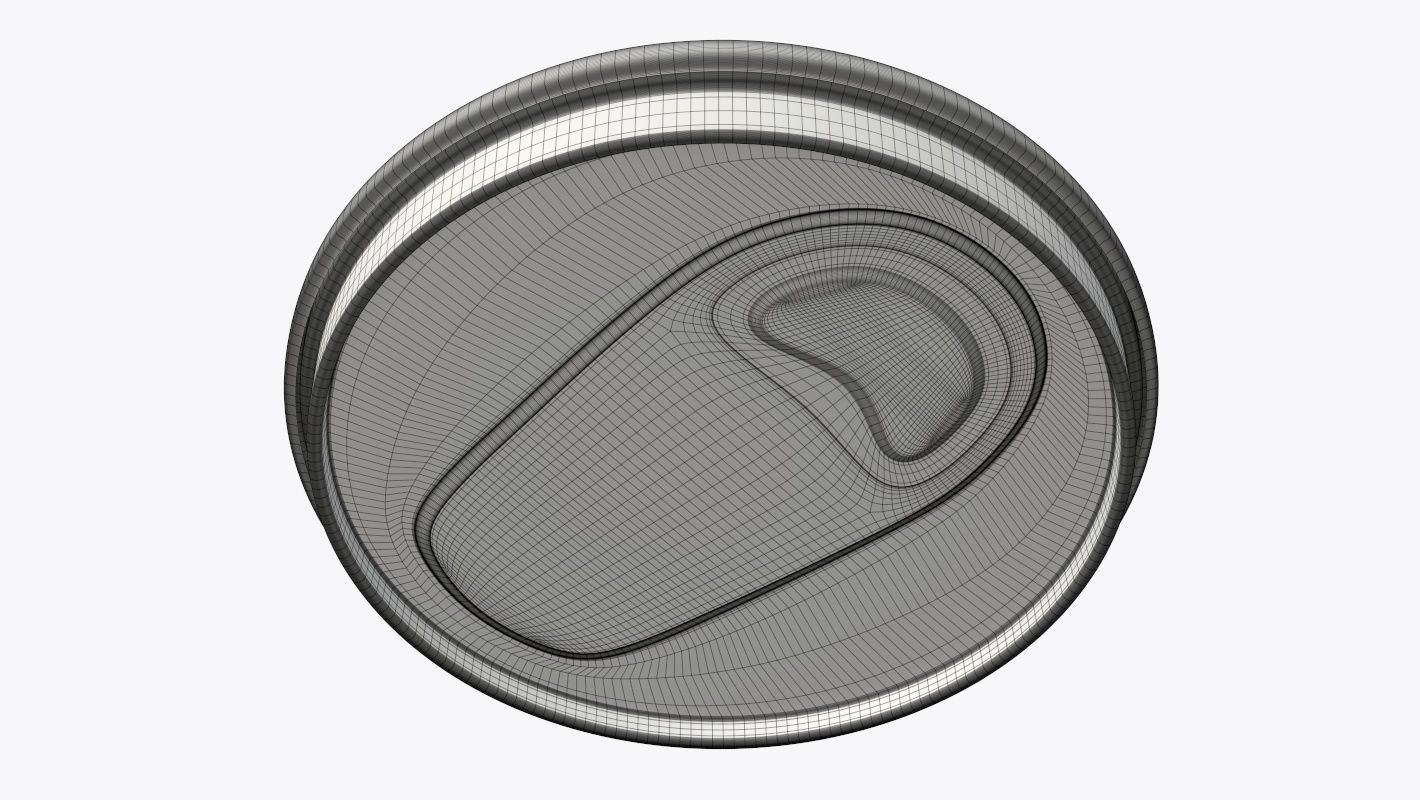 Slim soda energy drink beverage can ending with lid 3D model_11