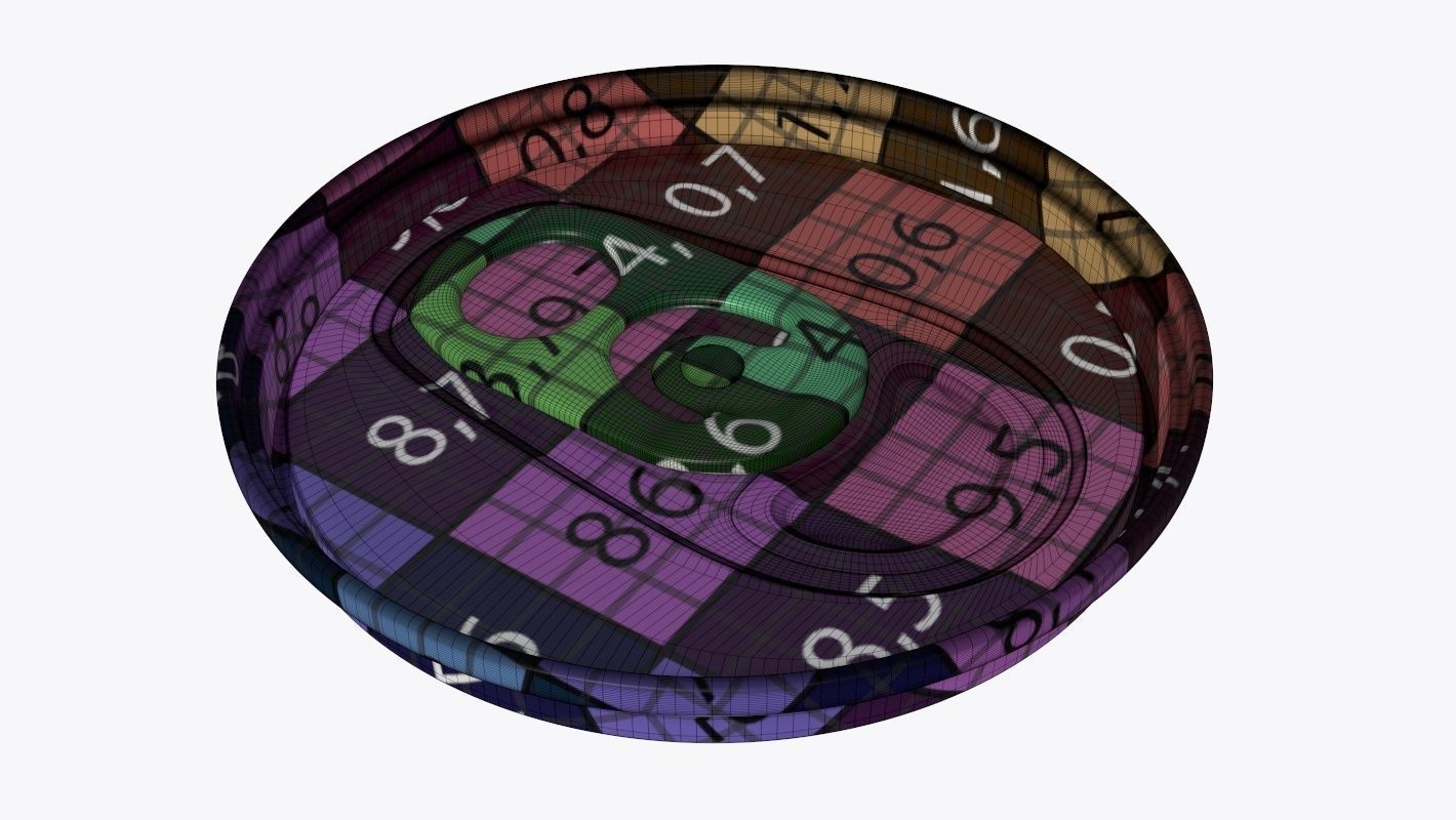 Slim soda energy drink beverage can ending with lid 3D model_12