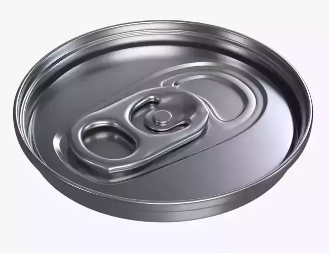 Slim soda energy drink beverage can ending with lid 3D model