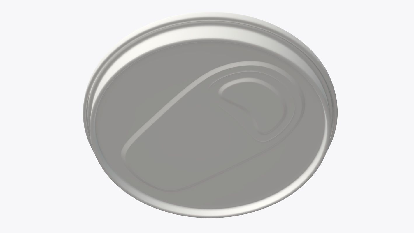 Slim soda energy drink beverage can ending with lid 3D model_7