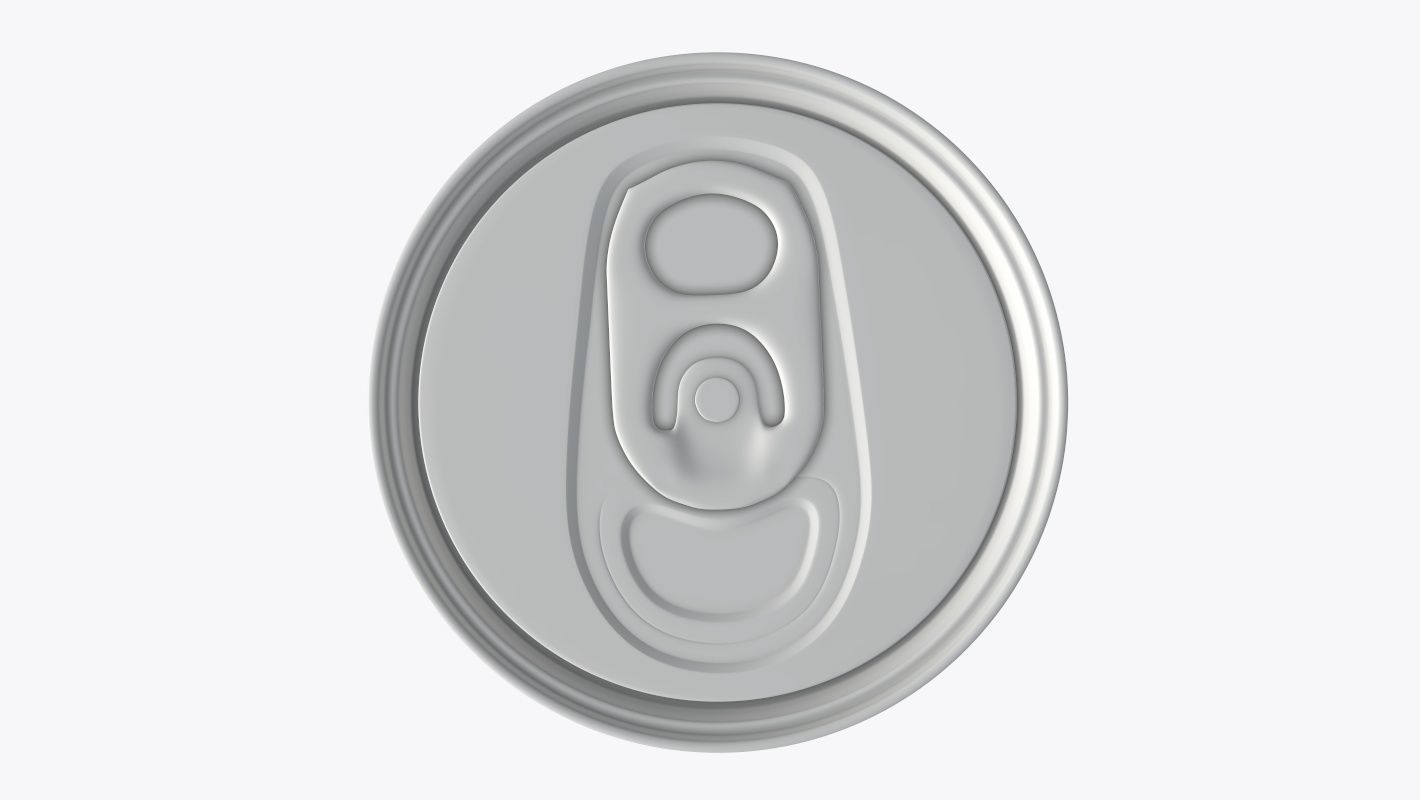 Slim soda energy drink beverage can ending with lid 3D model_6