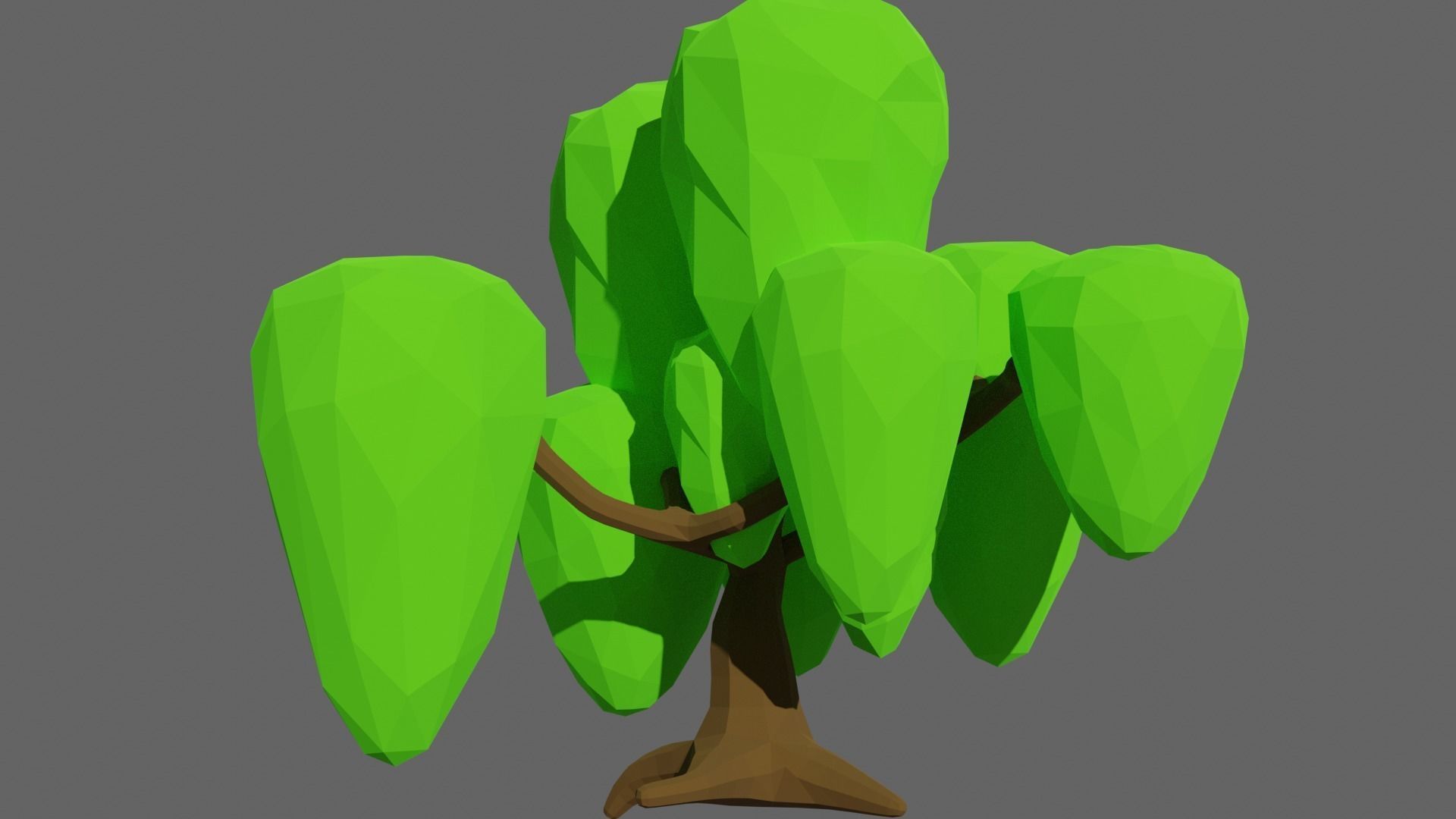 Low Poly Trees Set 1 polygonal tree Low-poly 3D model_21