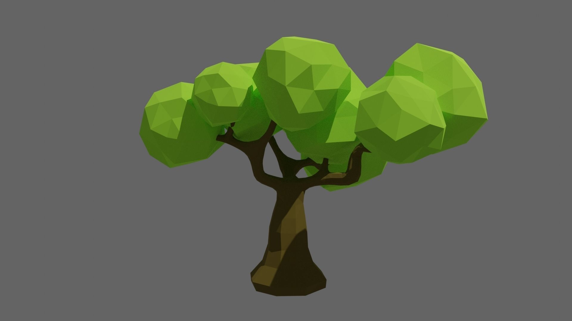 Low Poly Trees Set 1 polygonal tree Low-poly 3D model_12
