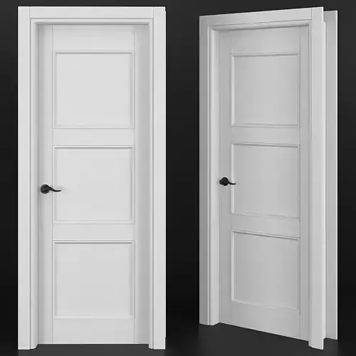 Interior Doors low poly 3d model