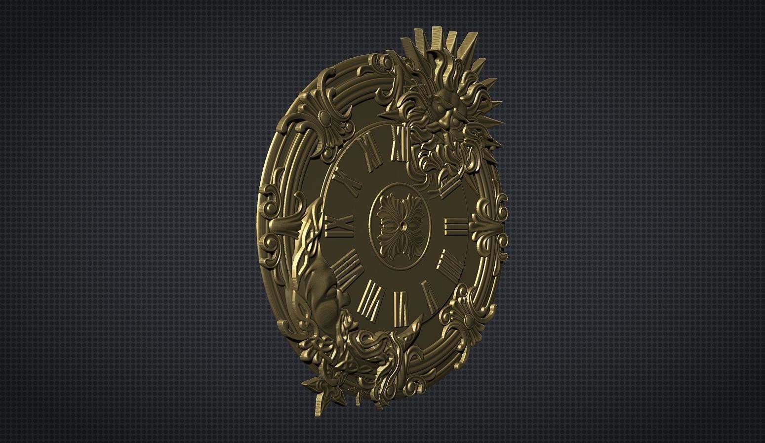 Moon and Sun Wall Clock 3D print model_6