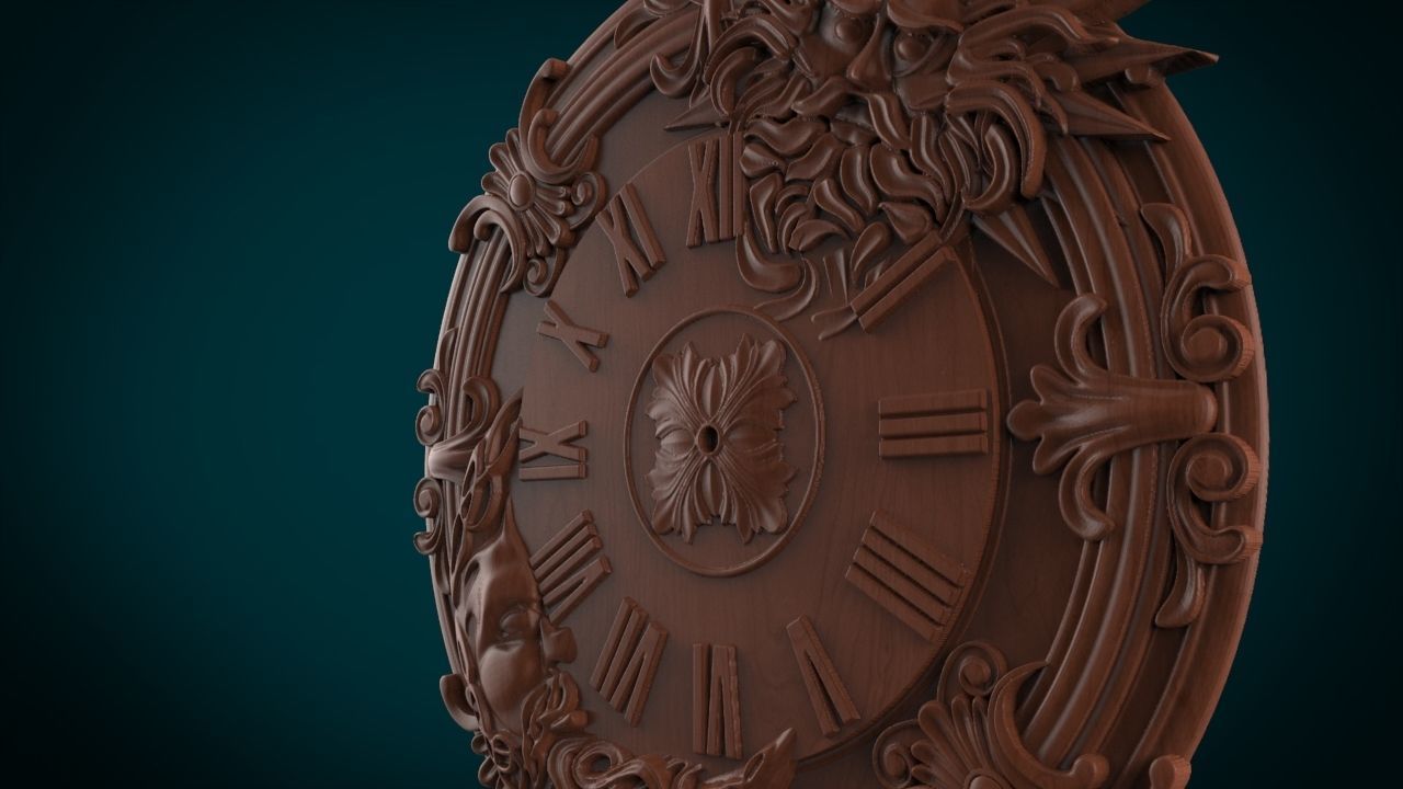 Moon and Sun Wall Clock 3D print model_2